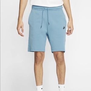 Mens Nike Tech Fleece Light Blue Shorts